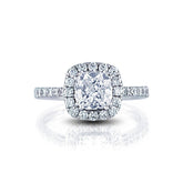 Custom Halo Certified Solitaire Engagement Ring, 1ct 2ct 3ct carat Center F / VS IGI Lab Grown Diamond. 14k 18k Gold Platinum White Yellow
